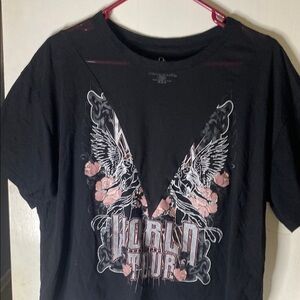 H&M Black Graphic Skirt